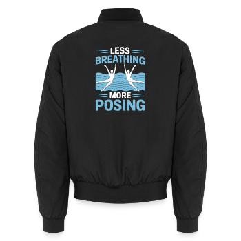 Natation synchronisée Natation artistique Sports nautiques - Bomber unisexe - noir - Dos - AI Model Male 185 light (185cm)