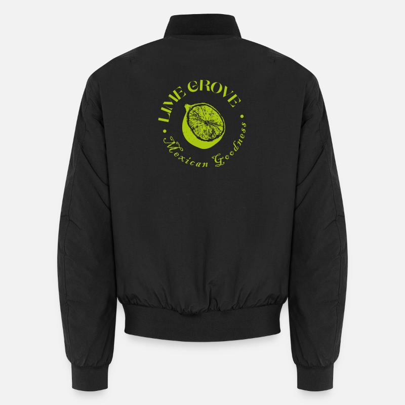Limette und Zitrone Botanisches Design Unisex Bomberjacke