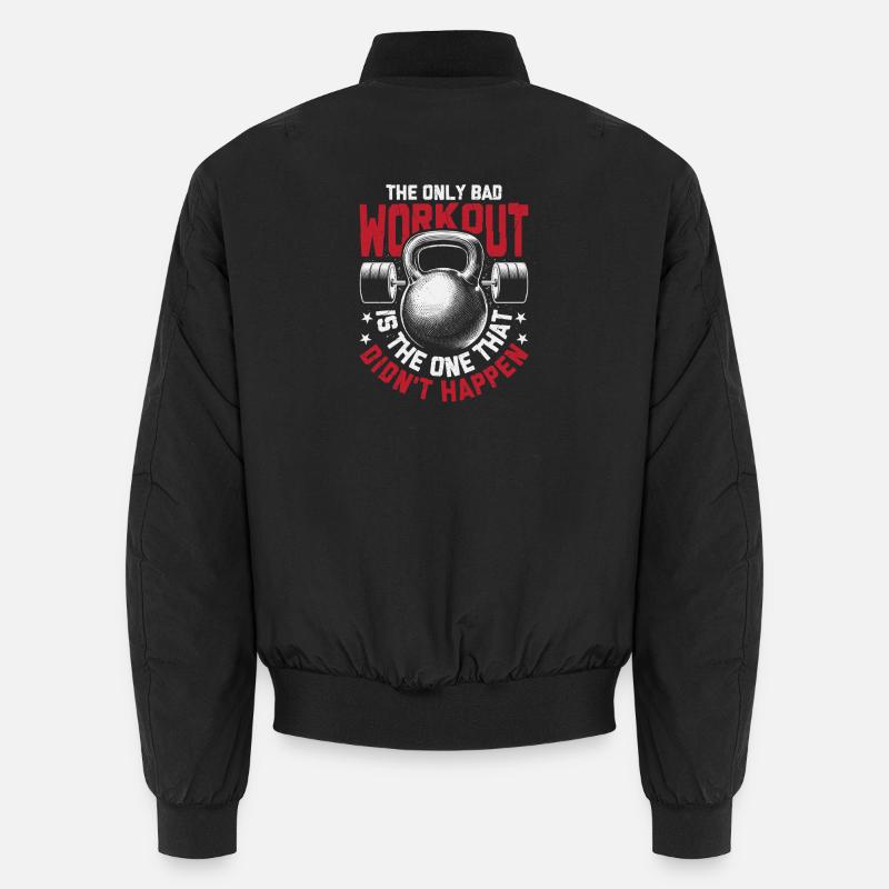 Motivational kettlebell training badge Unisex Bomber Jacket