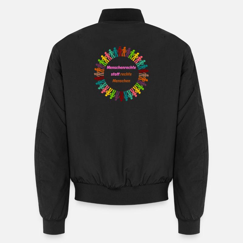 Menschenrechte statt rechte Menschen rosa Unisex Bomberjacke