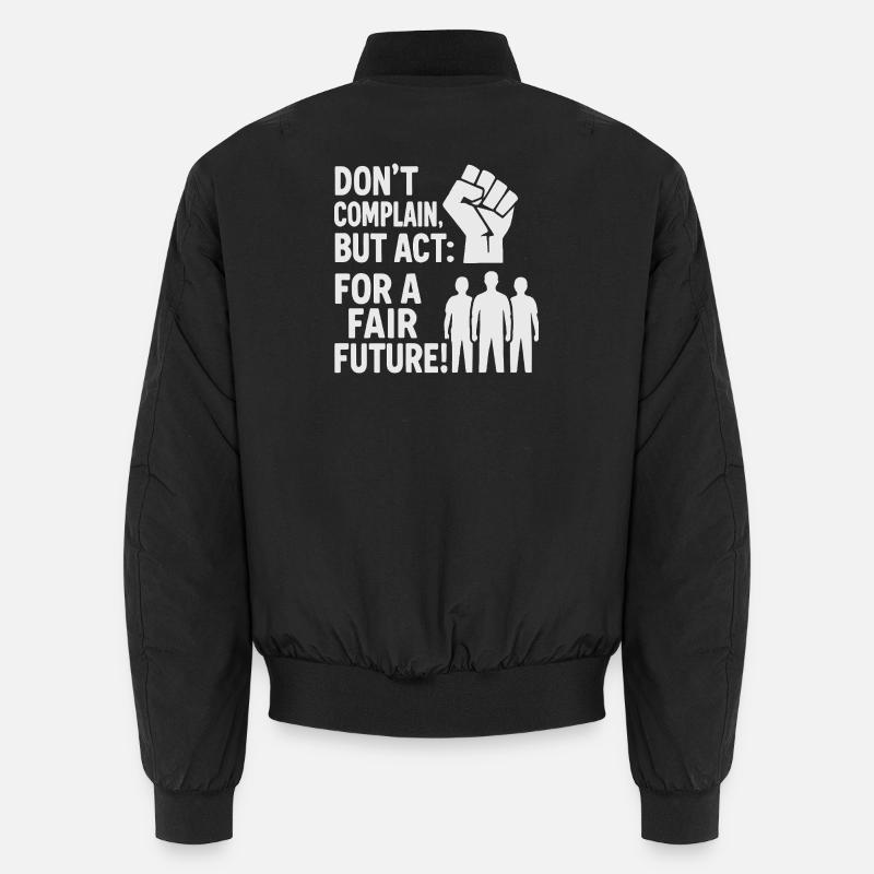 Acting for a fair future Unisex Bomber Jacket