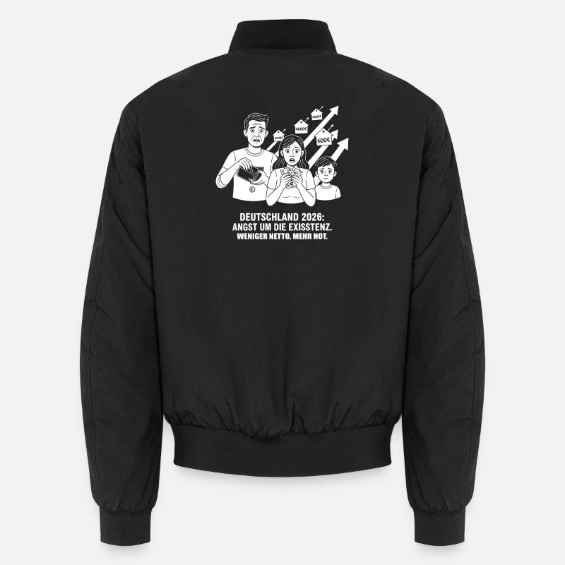 Angst um die Existenz 2026 Unisex Bomberjacke