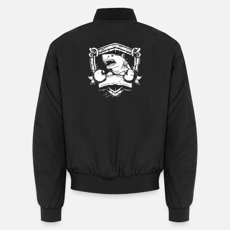 Écusson de boxer requin - Bomber unisexe - noir