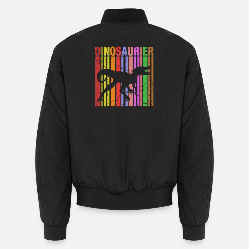 Silhouette de dinosaure avec détails de couleur Bomber unisexe