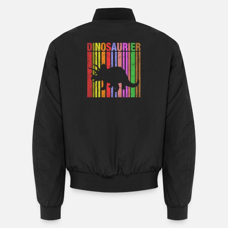 Silhouette de dinosaure avec détails de couleur Bomber unisexe