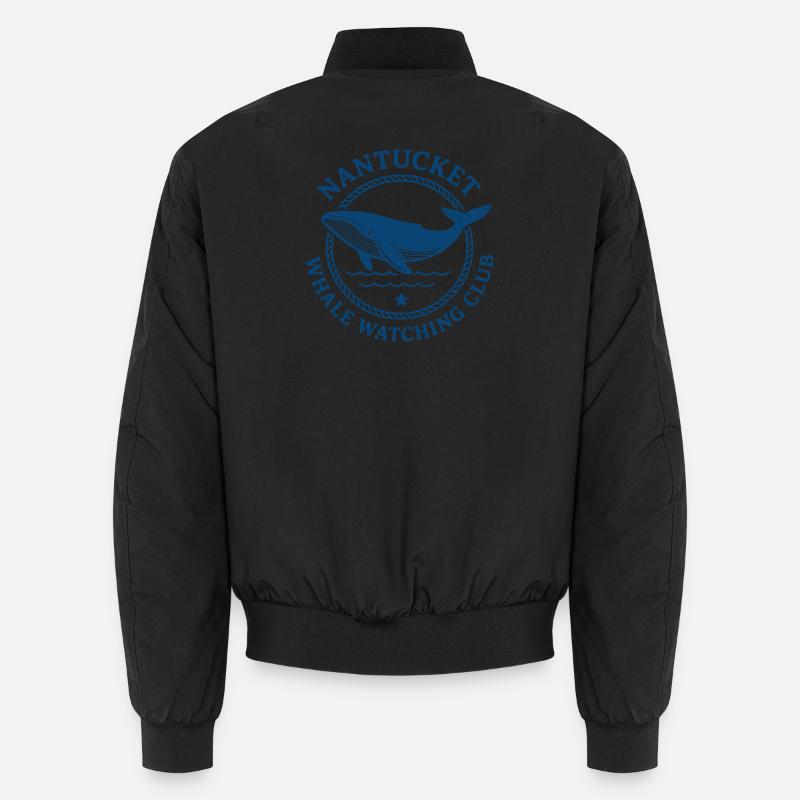Conception de logo d’observation des baleines à Nantucket Bomber unisexe