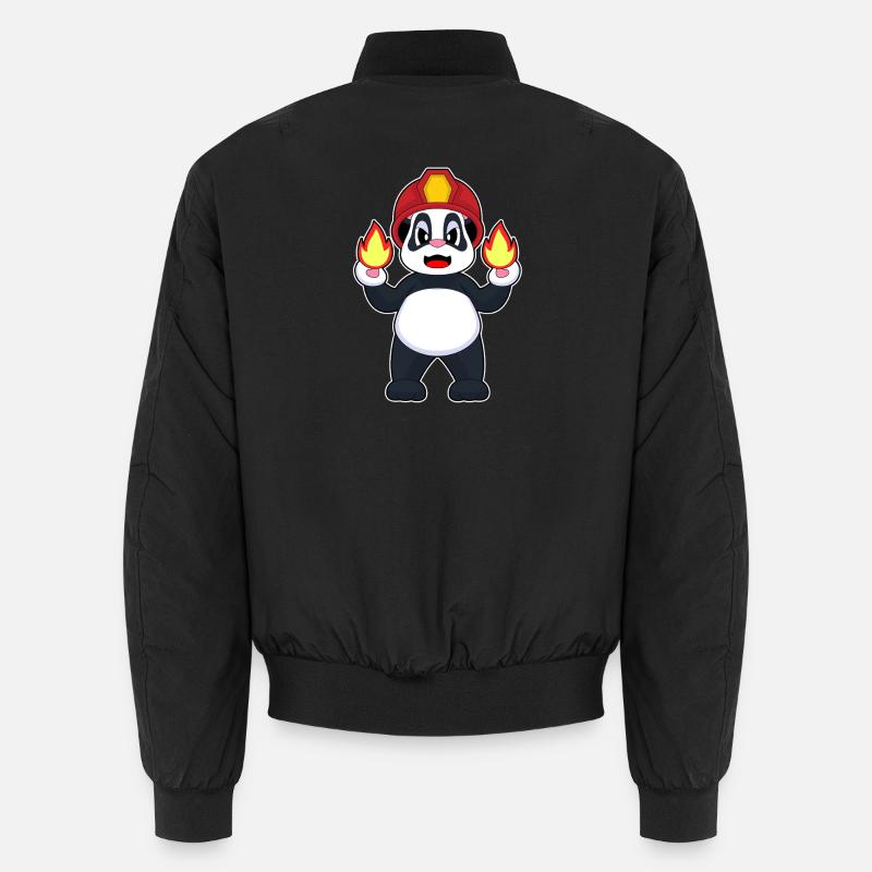 Panda Firefighter Fire Fire Department Unisex Bomber Jacket