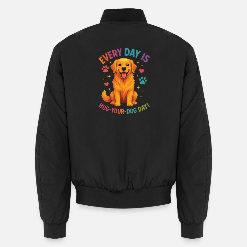 Golden retriever - Bomber unisexe - noir