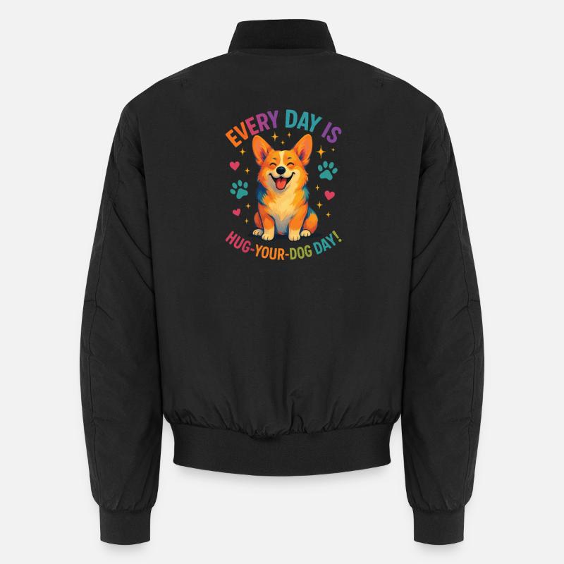 Corgi - Unisex Bomberjacke - Schwarz