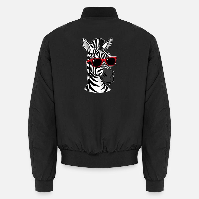 Zebra mit Sonnenbrille Design Unisex Bomberjacke