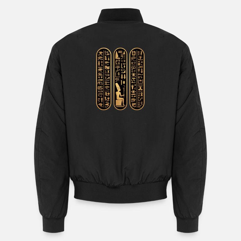 Egyptian hieroglyphs Egypt pyramid Unisex Bomber Jacket