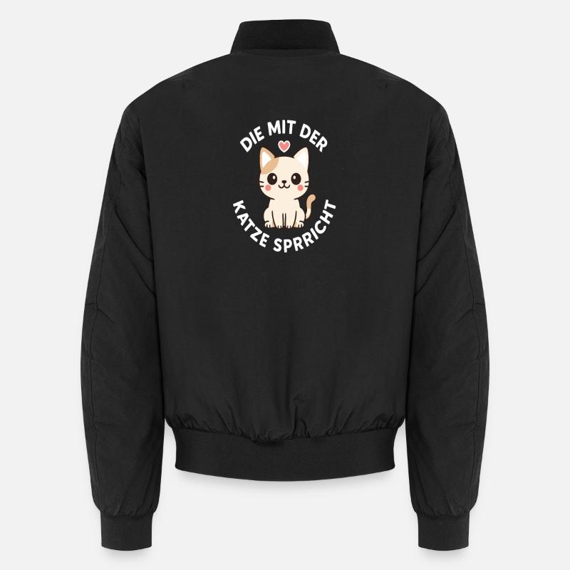 Amour de chat - maman chat - Bomber unisexe - noir