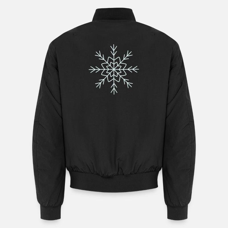 Kompliziertes Schneeflocken-Linien-Art-Design Unisex Bomberjacke