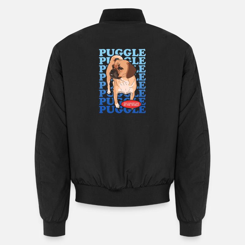 Puggle Hundebesitzer Geschenk Unisex Bomberjacke