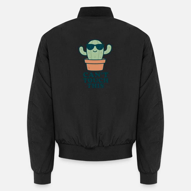 Can't Touch This – Funny Cactus - Unisex Bomber Jacket - black