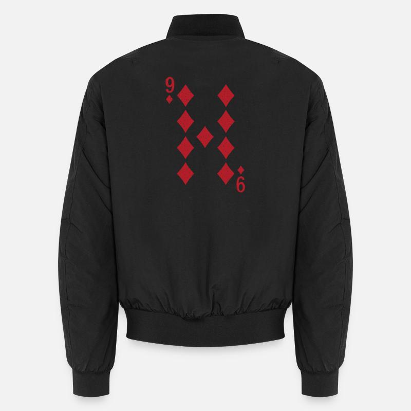 9 Karo Karten Doppelkopf Romme Unisex Bomberjacke