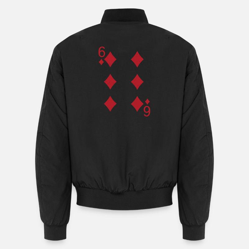 Six Diamonds Card Unisex Bomber Jacket