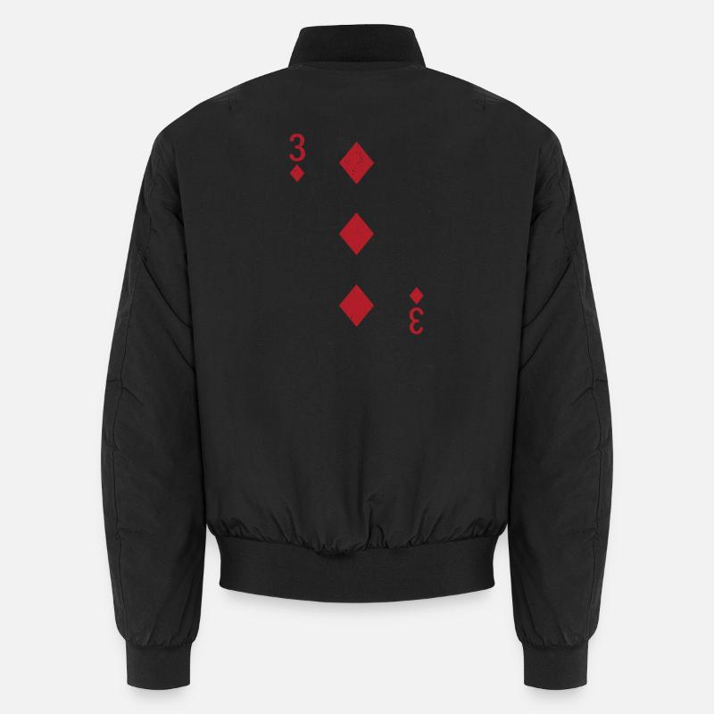 Three Diamonds Card Doppelkopf Romme - Unisex Bomber Jacket - black