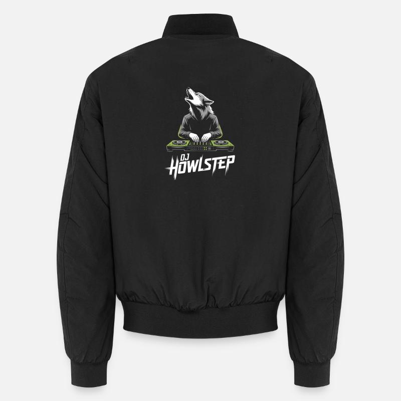 DJ Howlstep Wolf DJ At the mixer EDM Unisex Bomber Jacket