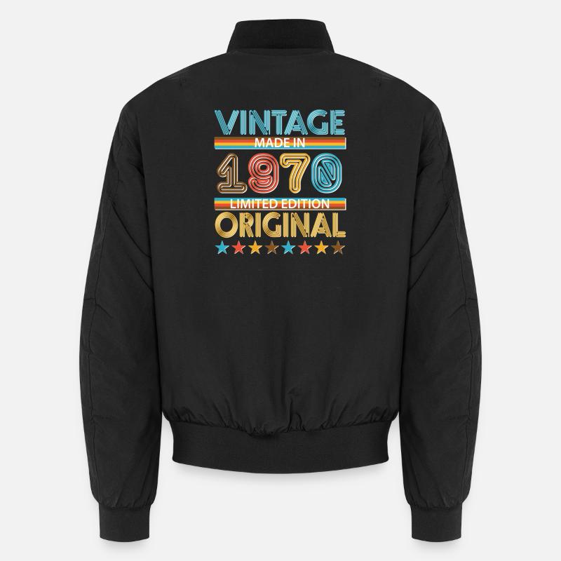 1970 - Unisex Bomber Jacket - black