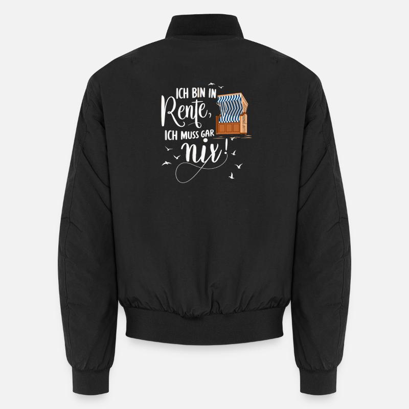 Strandkorb Ich Bin In Rente Ich Muss Gar Nix Unisex Bomberjacke