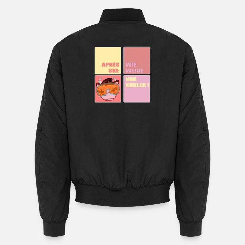 APRÈS-SKI SKIING COW FUNNY Unisex Bomber Jacket