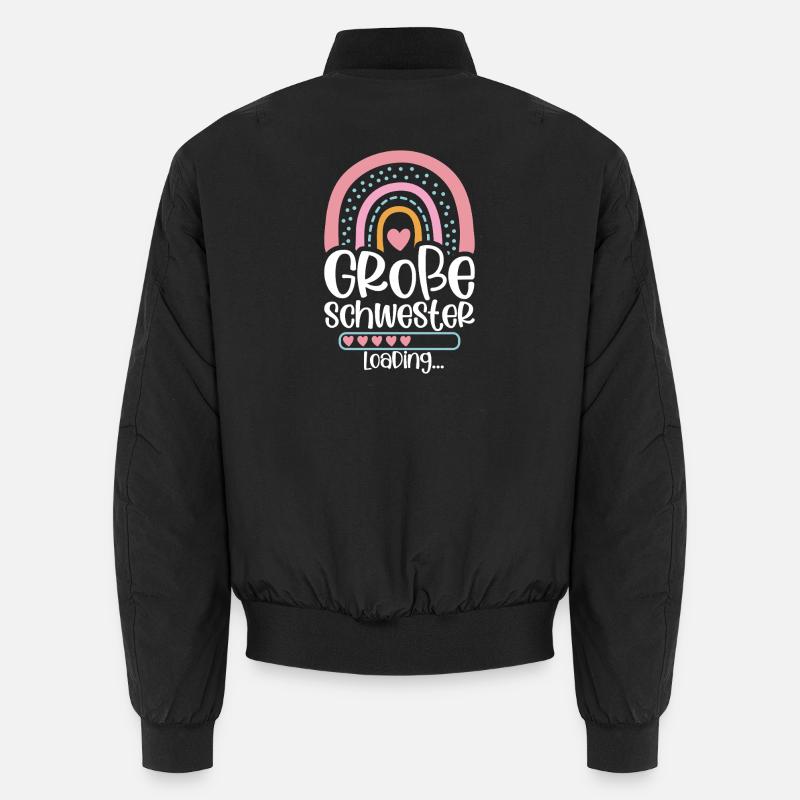 Große Schwester Verkündung Ankündigung Regenbogen Unisex Bomberjacke