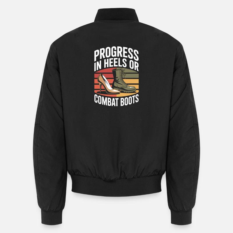 Progress in Heels or Combat Boots Women's Equality Unisex Bomberjacke