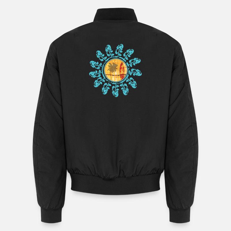 Beach and sunset in boho style Unisex Bomber Jacket
