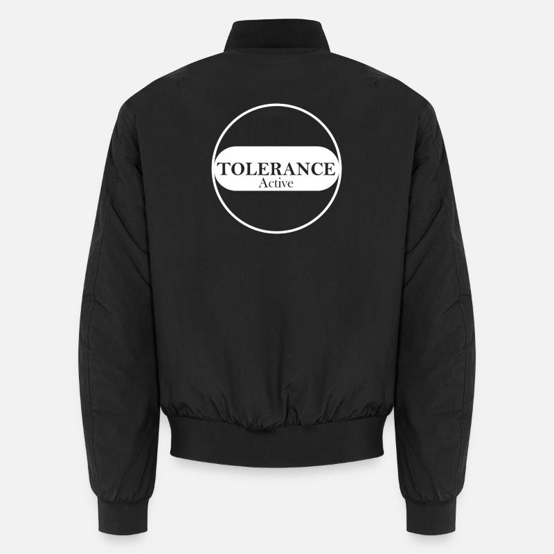 Tolerance & Love Symbol Design - Unisex Bomber Jacket - black