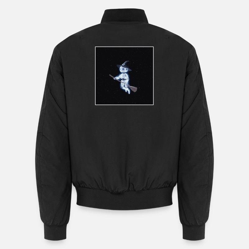 Roboter Hexe im All - Unisex Bomberjacke - Schwarz