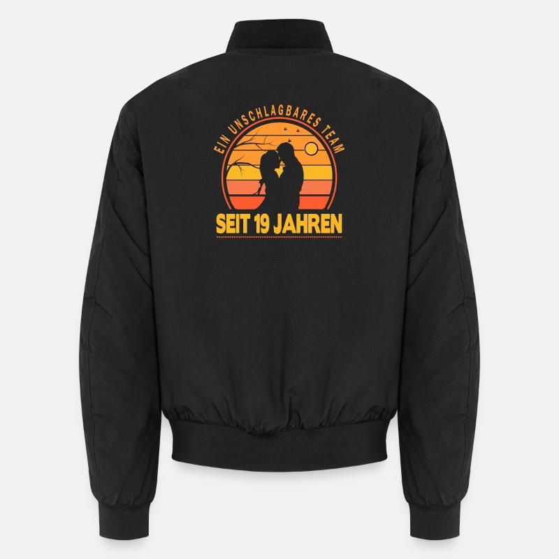 19 Jahre Beziehung Geschenk Ehemann Ehefrau Unisex Bomberjacke