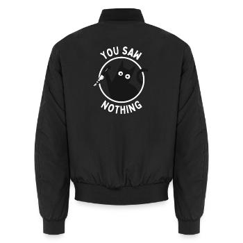 Vous n’avez rien vu - Bomber unisexe - noir - Dos - AI Model Male 185 light (185cm)