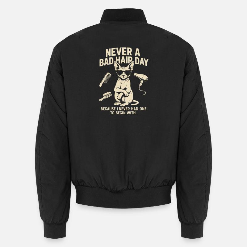 Niemals ein schlechter Haartag Unisex Bomberjacke