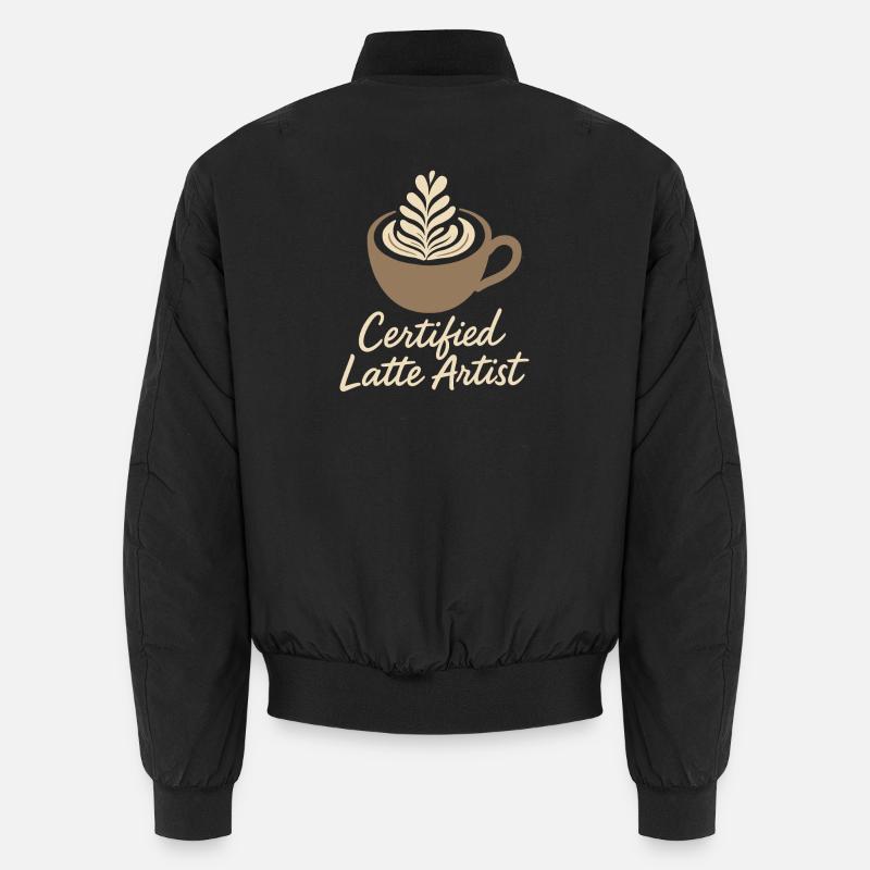 Barista Espresso Crew Kaffee Slinger Latte - Unisex Bomberjacke - Schwarz