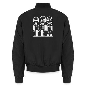 zombie_3- - Unisex Bomber Jacket - black - Back - AI Model Male 185 light (185cm)