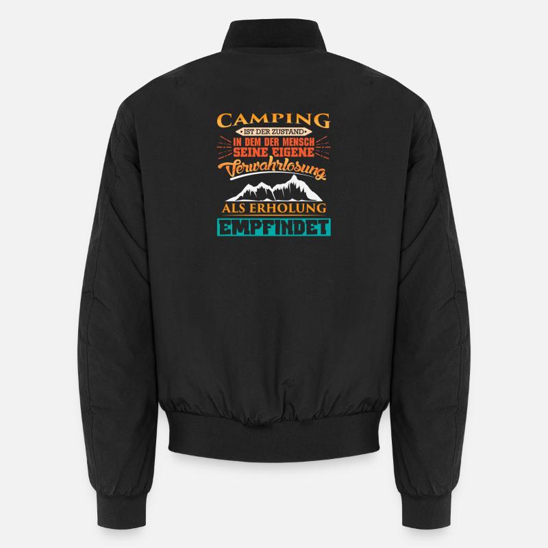Camper Camping Wohnwagen Spruch Unisex Bomberjacke