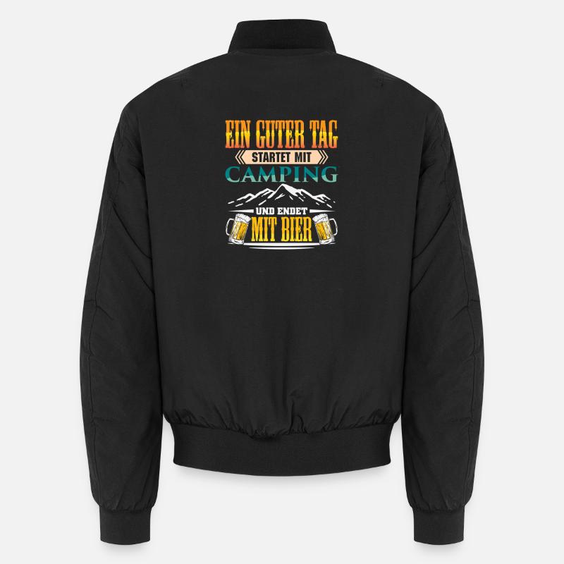 Camper Camping Caravan Saying Unisex Bomber Jacket