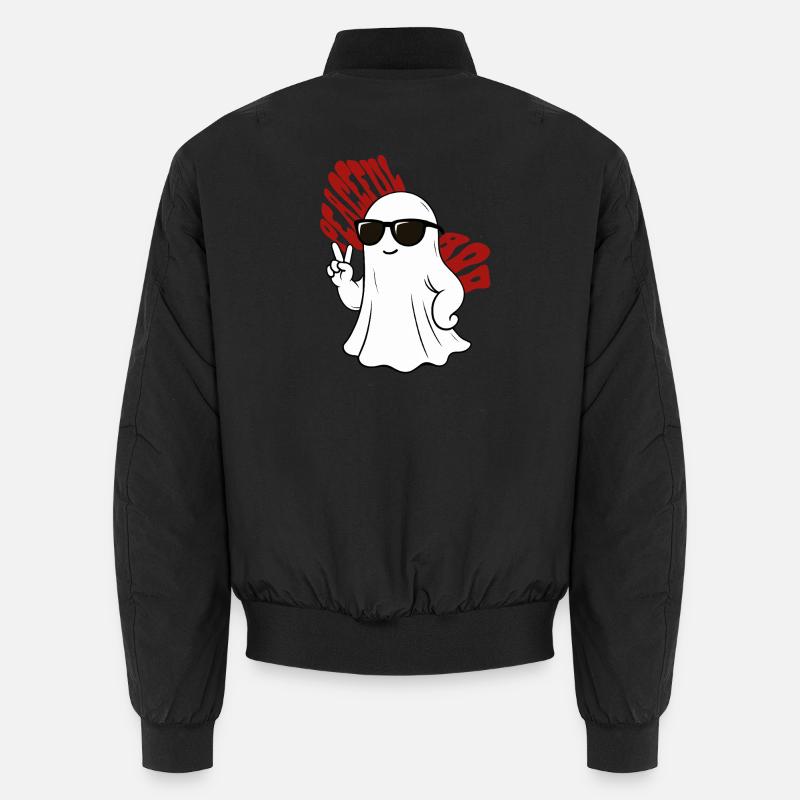 Lässiger Geist mit Sonnenbrille - Unisex Bomberjacke - Schwarz