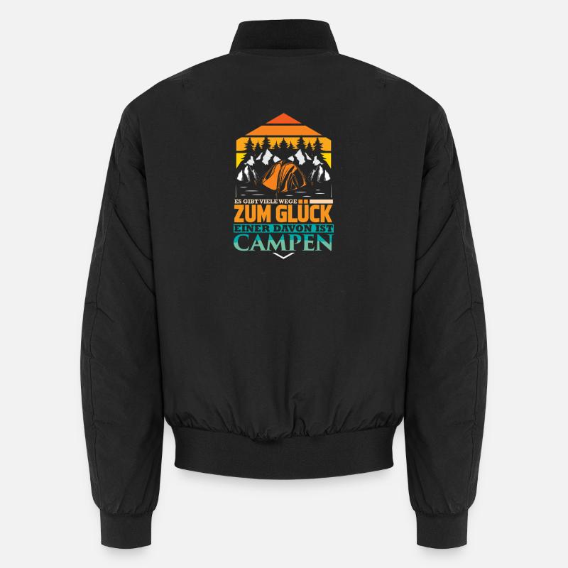 Camper Camping Wohnwagen Spruch Unisex Bomberjacke