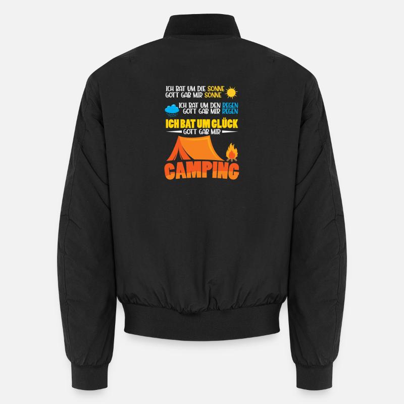 Camper Camping Caravan Saying Unisex Bomber Jacket
