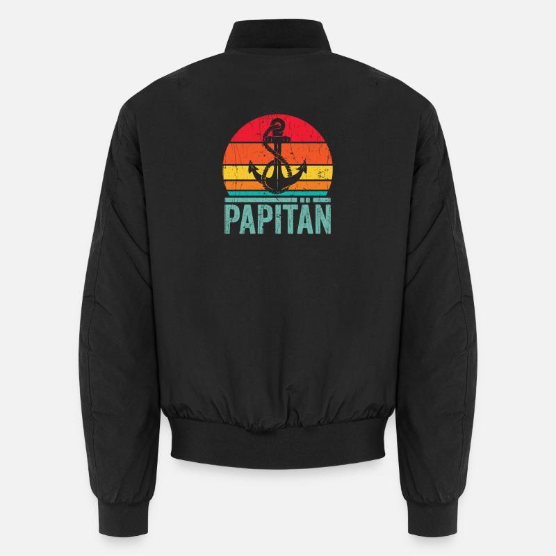 Nautical Papitan Retro Design Unisex Bomber Jacket