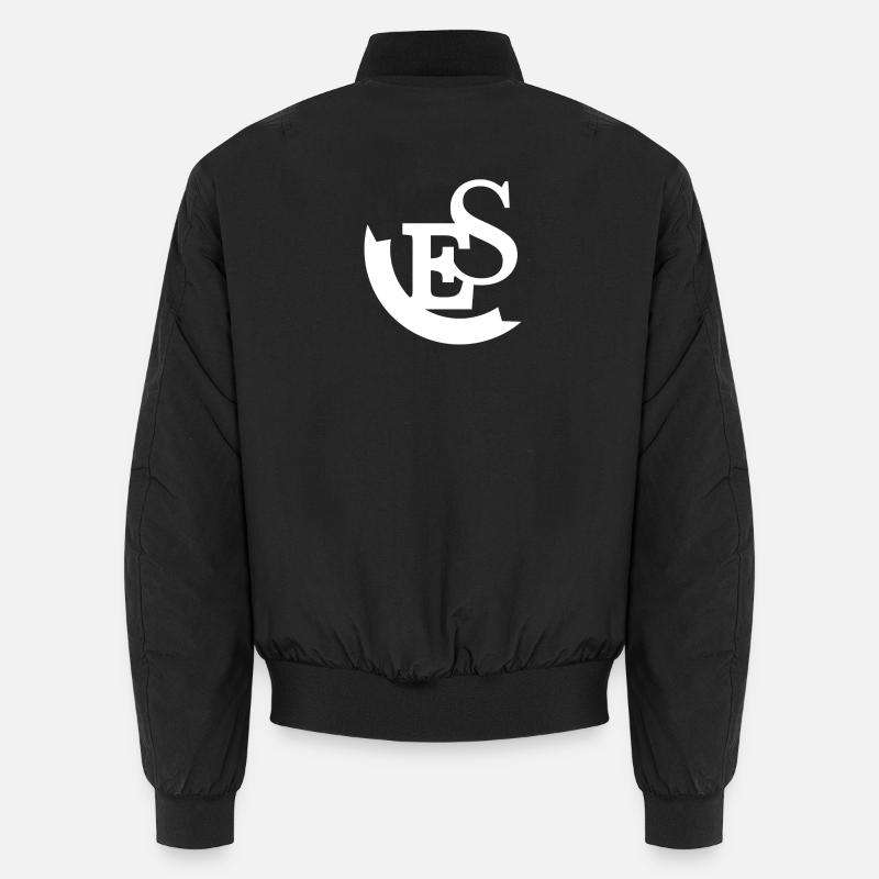 Design abstrait minimaliste en noir et blanc Bomber unisexe