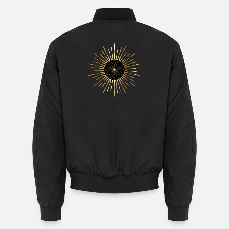 Strahlendes Mandala Unisex Bomberjacke