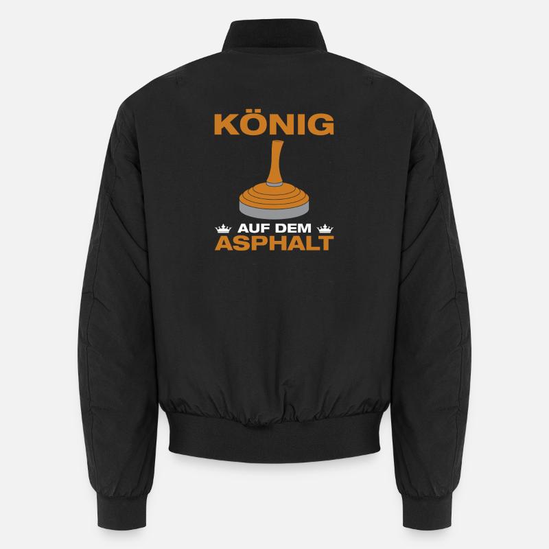 King on the Asphalt Curling Unisex Bomber Jacket