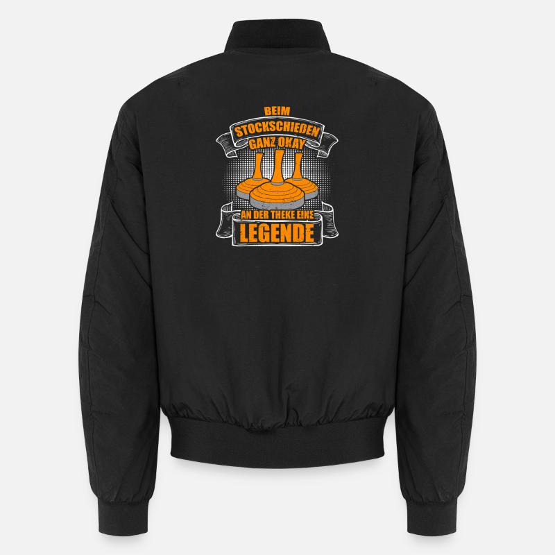 Quite okay at curling - Unisex Bomber Jacket - black