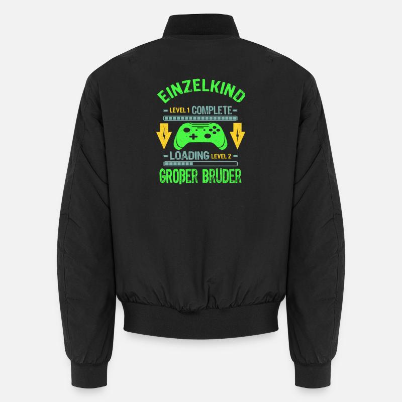 Einzelkind Complete - Loading Großer Bruder 2026 - Unisex Bomberjacke - Schwarz