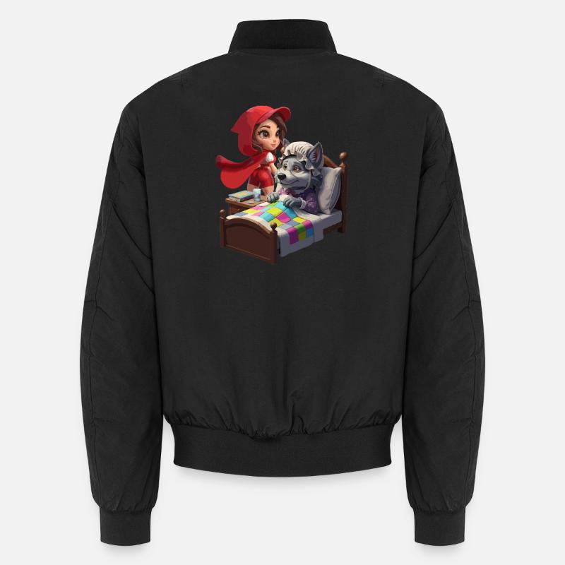 Rotkäppchen bei Oma Wolf Unisex Bomberjacke