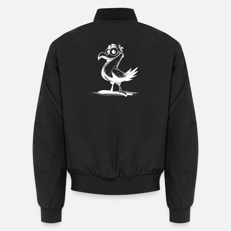 Comedy Vogel Lachgarantie mit Schnabel - Unisex Bomberjacke - Schwarz