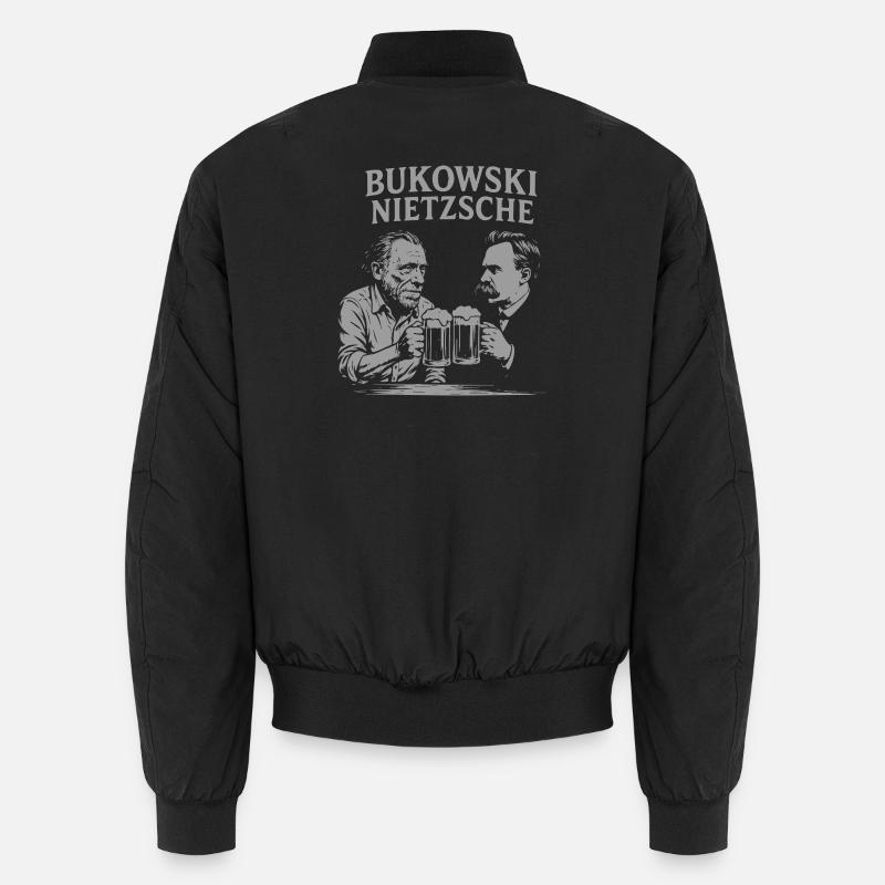 Conception de toasts à la bière de Bukowski et Nietzsche Bomber unisexe